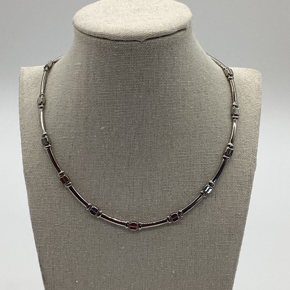 2153. Lia Sophia 16" Silver Necklace EUC